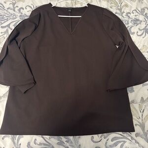 Ann Taylor Chocolate V-Neck Top
